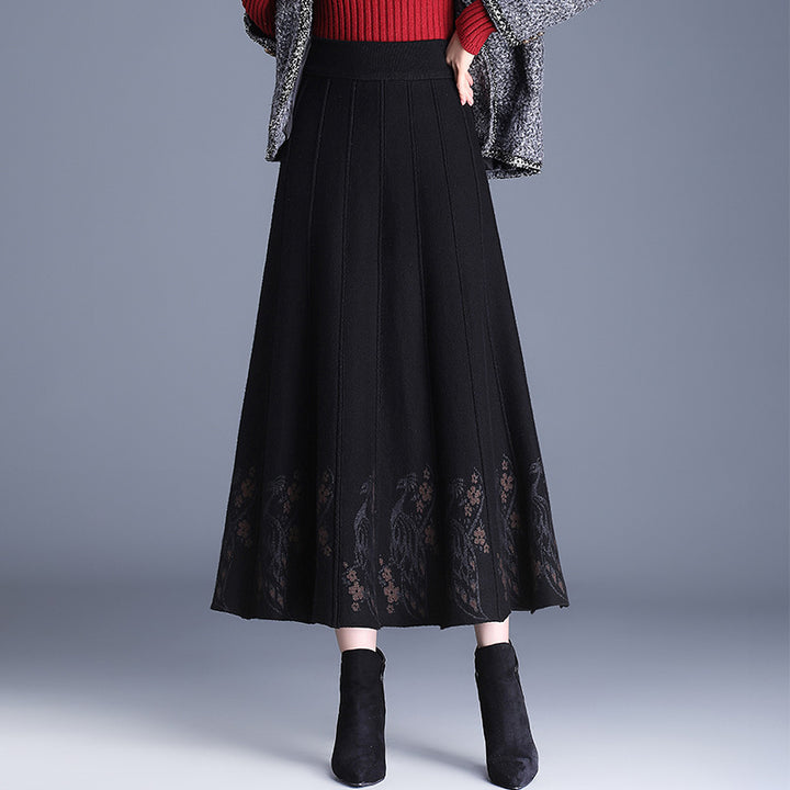 Damen Eleganter Maxirock mit floralem Spitzenabschluss Echo Archiv