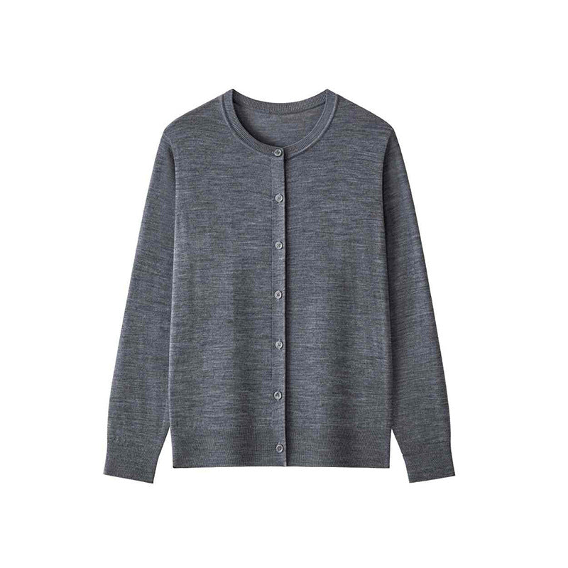 Damen Feinstrick-Cardigan mit Rundhalsausschnitt und Knopfleiste Echo Archiv
