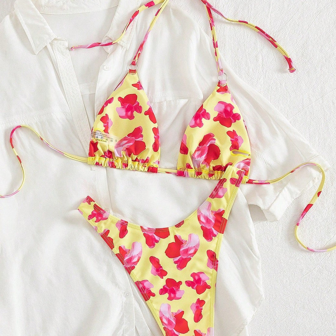 Damen Triangel-Bikini-Set mit floralem Design Echo Archiv