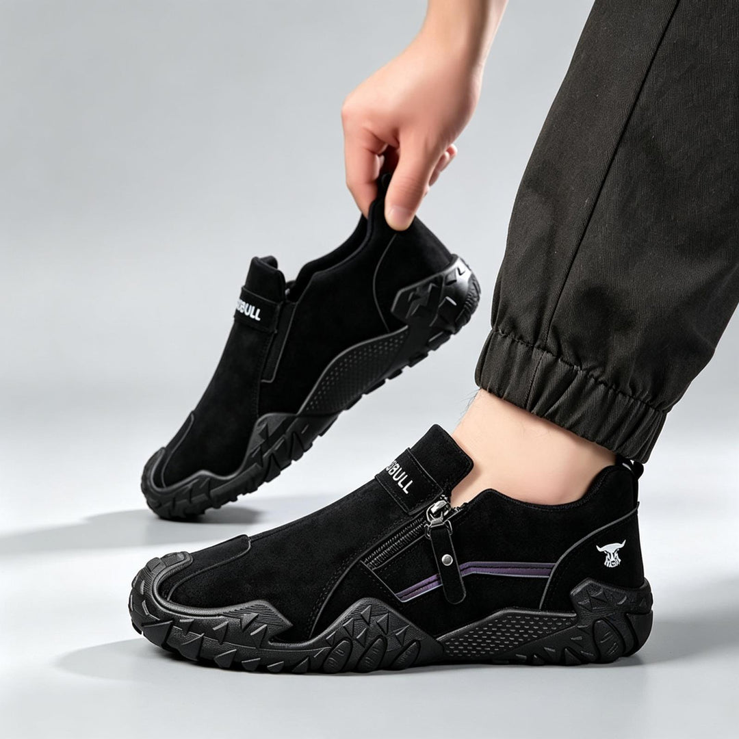 Herren Sportliche Slip-On Sneakers mit Zipper Echoarchiv