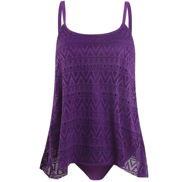 Damen elegantes Strandtop mit modischem Lochmuster Echo Archiv
