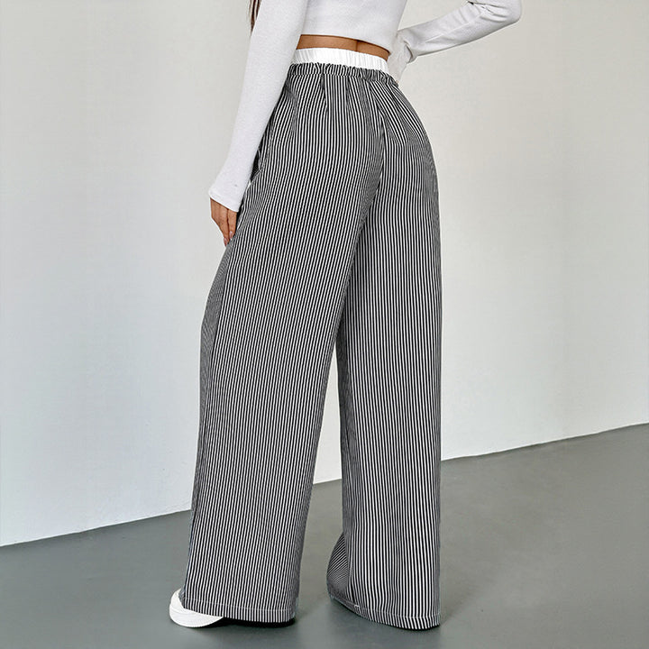 Damen Lässige und elegante Streifenhose Echo Archiv