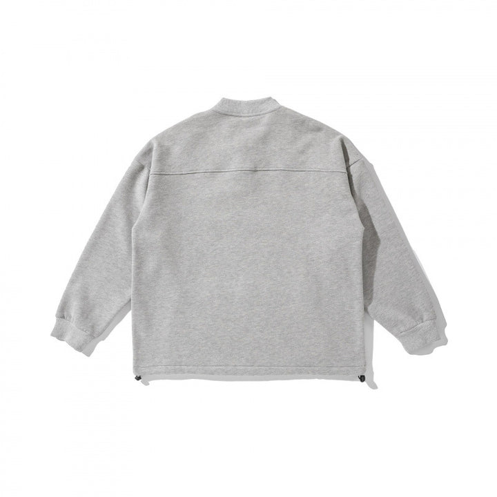 Unisex Oversize-Sweatshirt mit Henley-Knopfleiste, Kängurutasche und Tunnelzugsaum Echo Archiv