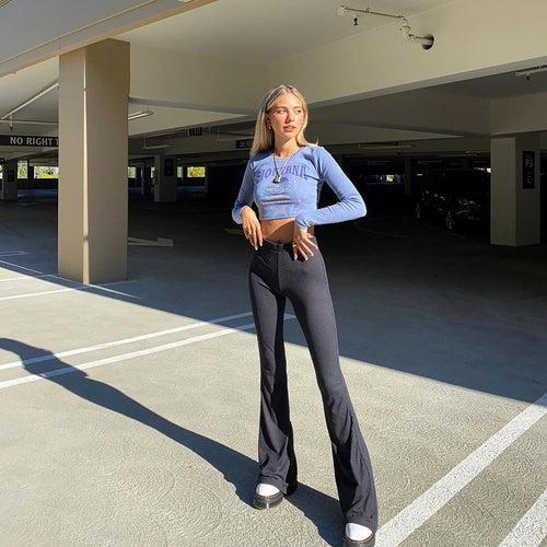 Damen Flared Leggings mit hohem Bund und komfortablem Stretch-Stoff Echo Archiv