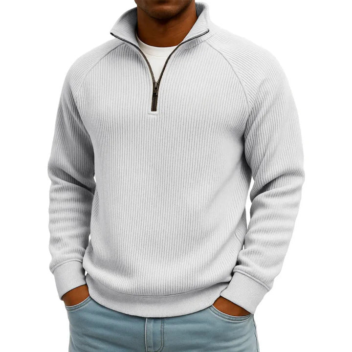 Herren Komfortabler Pullover mit Stehkragen Echoarchiv