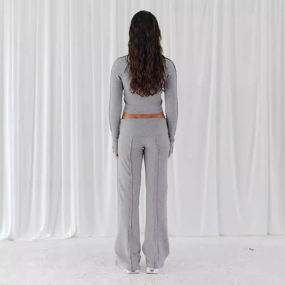 Damen Flared Yoga-Hose mit hohem Bund und atmungsaktivem Material Echo Archiv