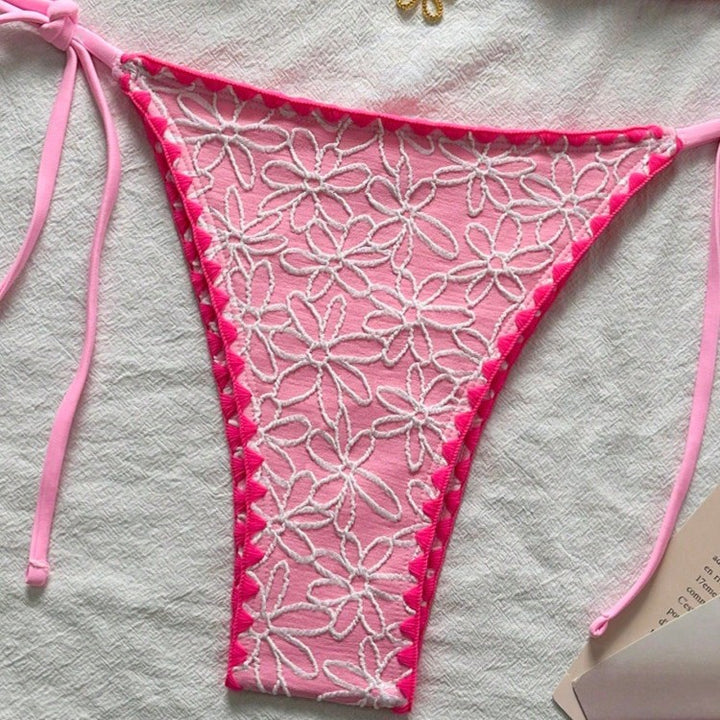 Damen Triangel-Bikini-Set mit floralen Stickereien Echo Archiv