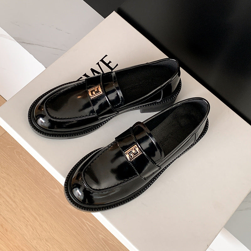 Damen Patent-Loafer im Penny-Design mit sculpted Blockabsatz Echo Archiv