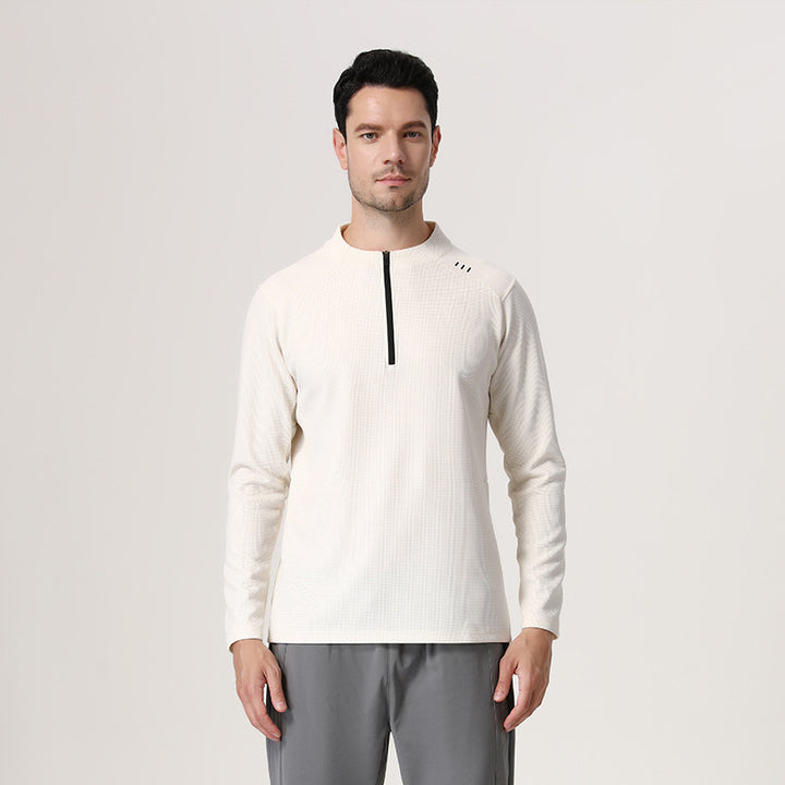 Herren sportliches Langarmshirt mit Belüftungsreißverschluss Echoarchiv