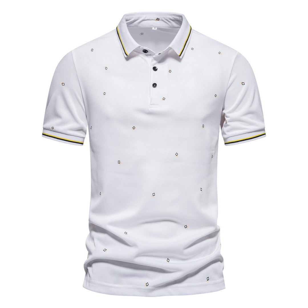 Herren Poloshirt mit modernem Design und dekorativem Muster Echoarchiv