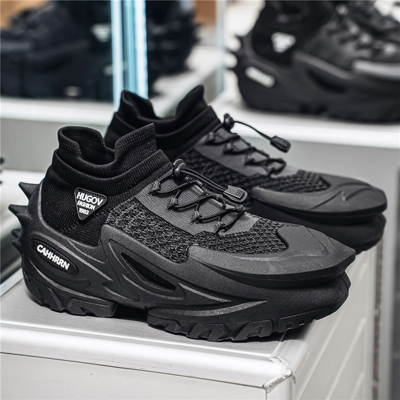 Unisex futuristische Chunky-Sneaker mit gestricktem Schaft, skulpturierter EVA-Sohle und Schnellzugverschluss – Norré