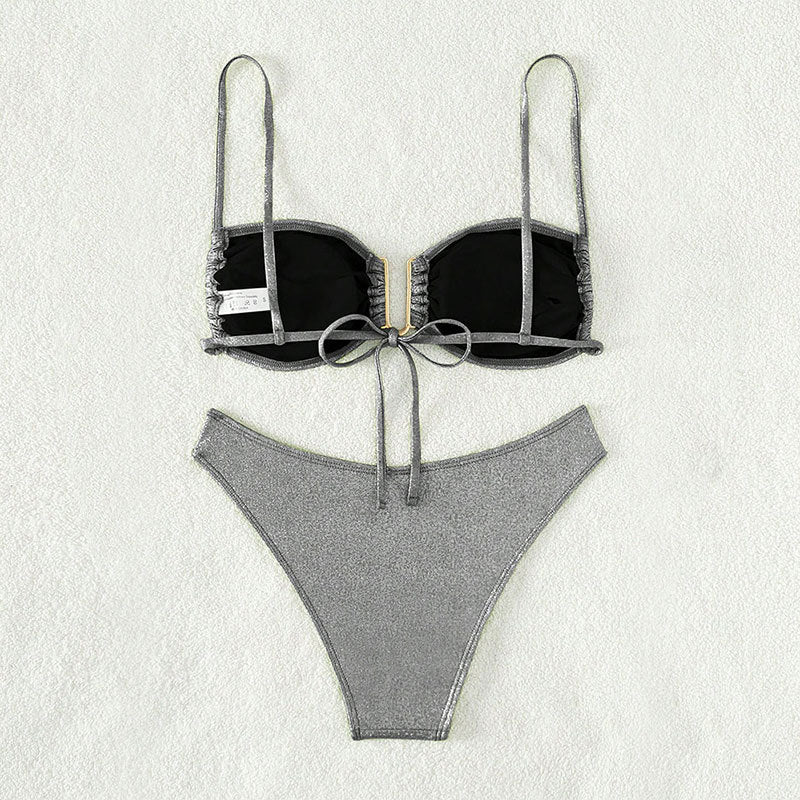 Damen Glitzernder Bikini mit verstellbaren Trägern Echo Archiv
