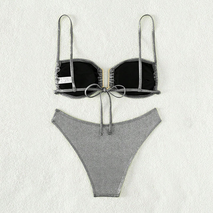 Damen Glitzernder Bikini mit verstellbaren Trägern Echo Archiv