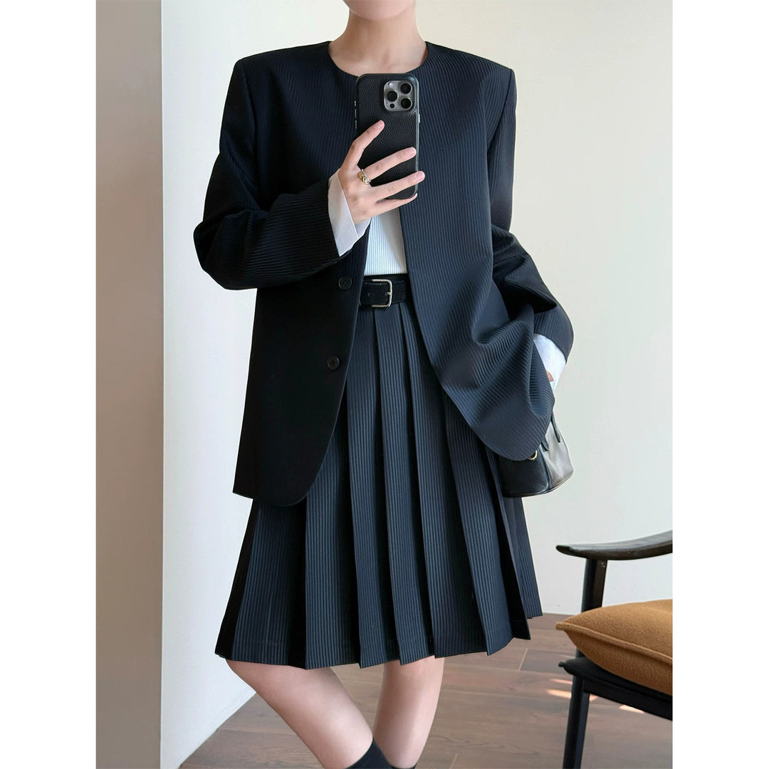 Damen Elegante Plisseejacke Echoarchiv