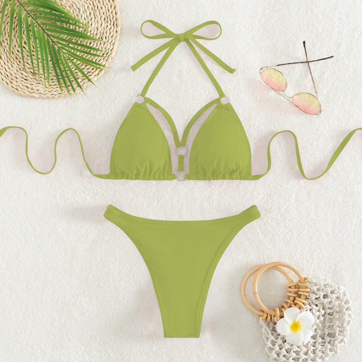 Damen Triangel-Bikini mit verstellbaren Trägern und dekorativen Details Echo Archiv