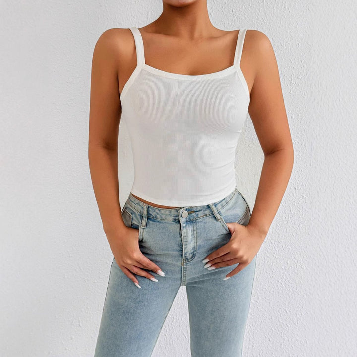 Damen Trägershirt aus Rippenstoff mit figurbetontem Schnitt Echo Archiv