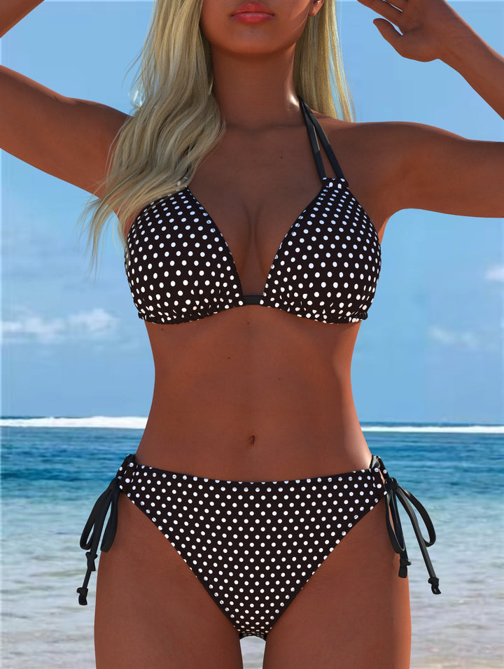 Damen Bikini-Set mit verspieltem Schnitt und trendigem Mustermix Echo Archiv