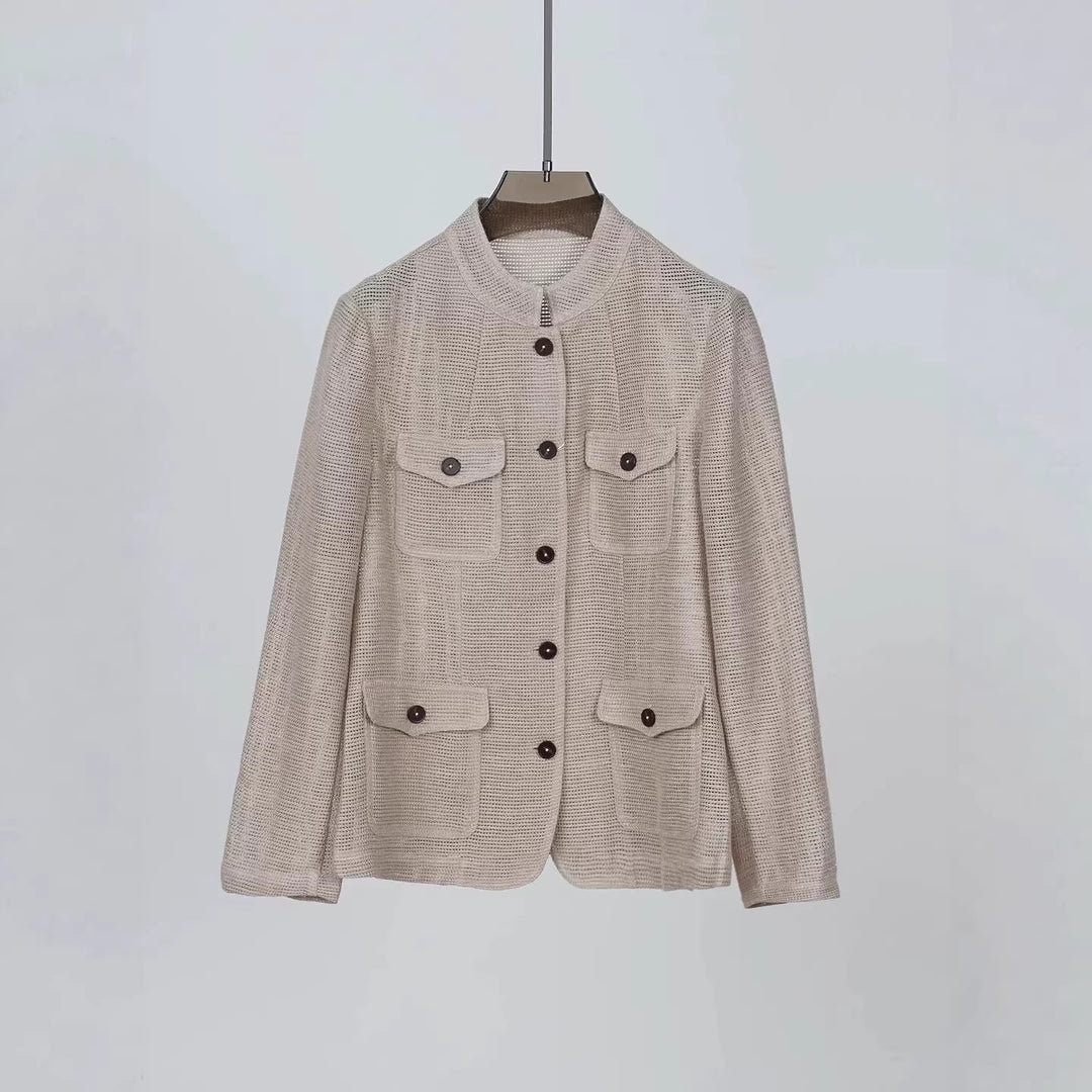 Damen Modische Sommerjacke aus leichtem Gewebe Echoarchiv