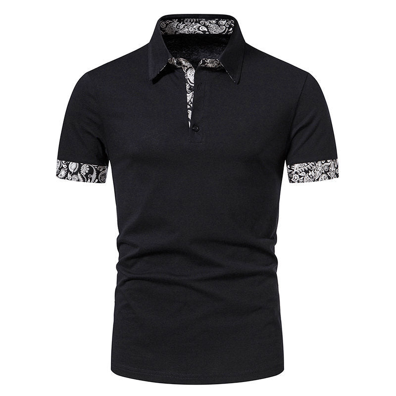 Herren Poloshirt mit modernem Paisleymuster und sportlichem Schnitt Echoarchiv