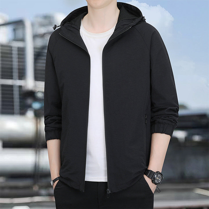 Herren Modische Übergangsjacke mit Kapuze Echo Archiv