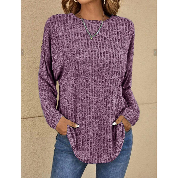 Damen Oversized Struktur-Strickpullover mit Rundhals und Eingrifftaschen Echo Archiv