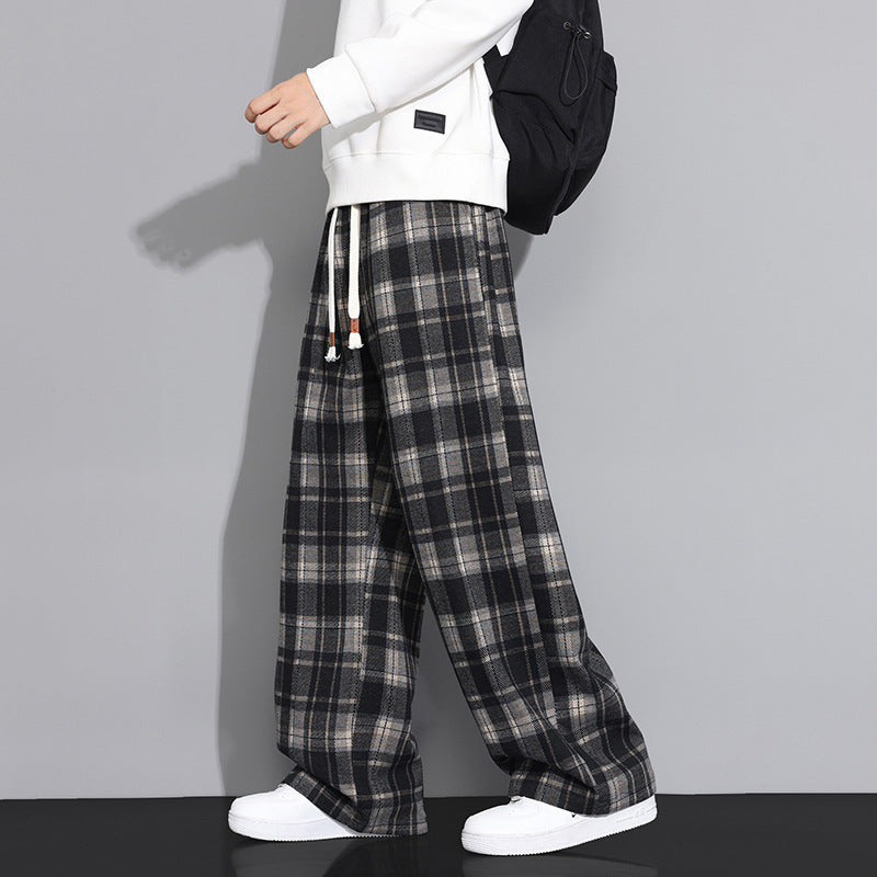 Herren Karierten Oversized Freizeithose