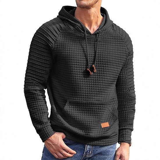 Herren Kapuzenpullover mit strukturiertem Stoff und lässigem Schnitt Echoarchiv
