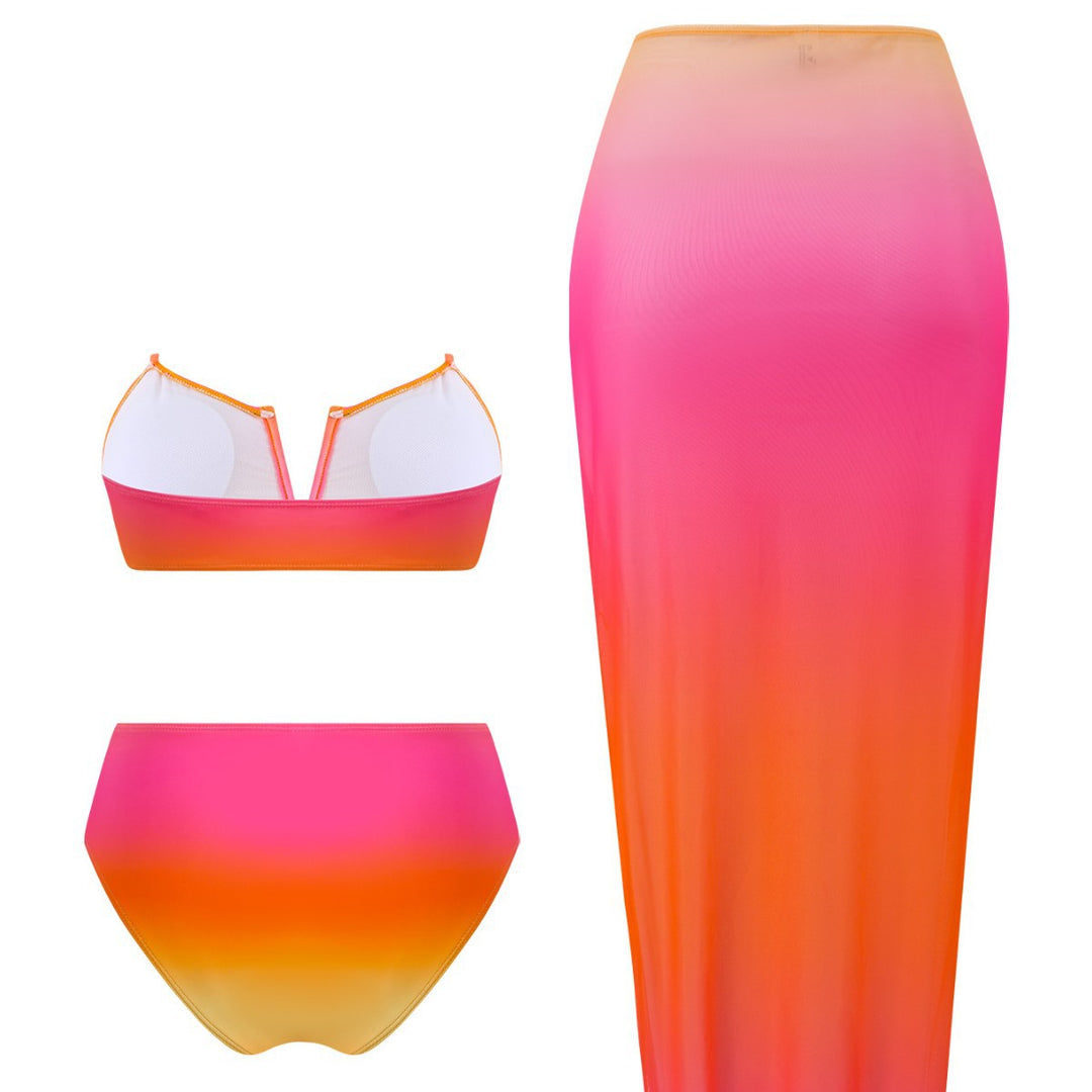 Damen Bandeau-Bikini mit langem Wickelrock Echo Archiv