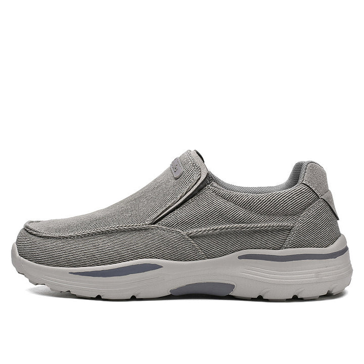 Herren leichte Slip-On Komfortfreizeitsneaker mit atmungsaktivem Canvas und stoßdämpfender Plateausohle – Tavélo