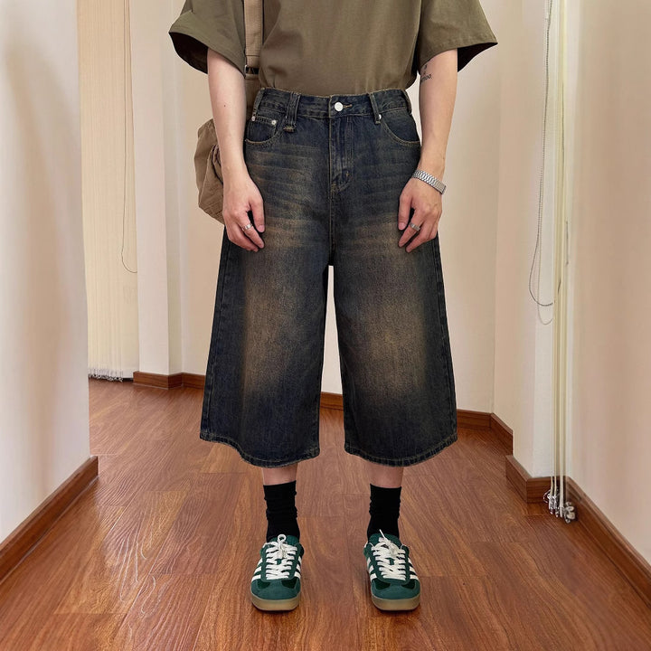 Damen Weitgeschnittene Jeans-Shorts Echoarchiv
