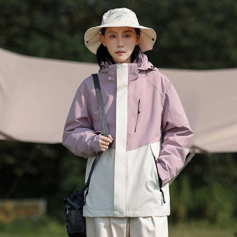 Herren Zweifarbige Wind- und Wasserabweisende Softshelljacke mit Kapuze Echoarchiv