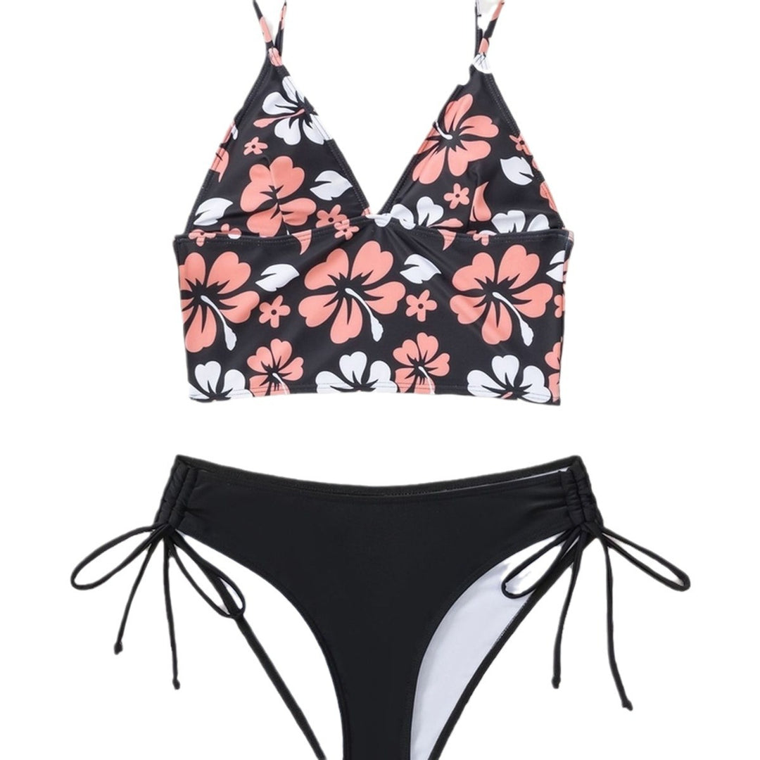 Damen Bikini-Set mit floralem Oberteil und bequemen Bändchen Echo Archiv