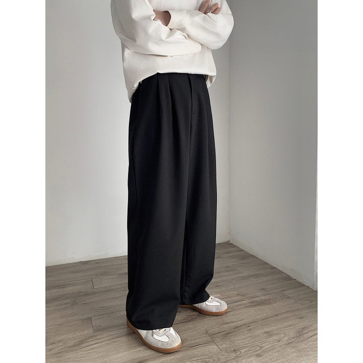 Damen Hochtaillierte weite Bundfalten-Hose mit geradem Bein Echo Archiv