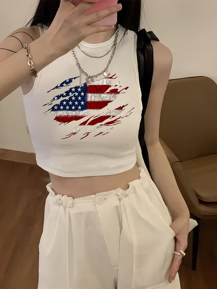 Damen Crop-Top mit kreativem Spruch und lässigem Schnitt Echo Archiv