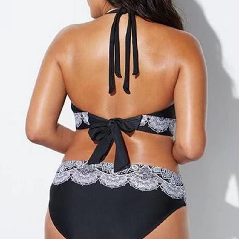 Damen Triangel-Bikini mit kontrastierenden Dessins Echo Archiv