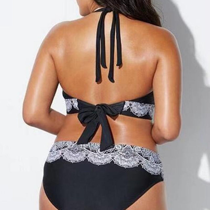Damen Triangel-Bikini mit kontrastierenden Dessins Echo Archiv