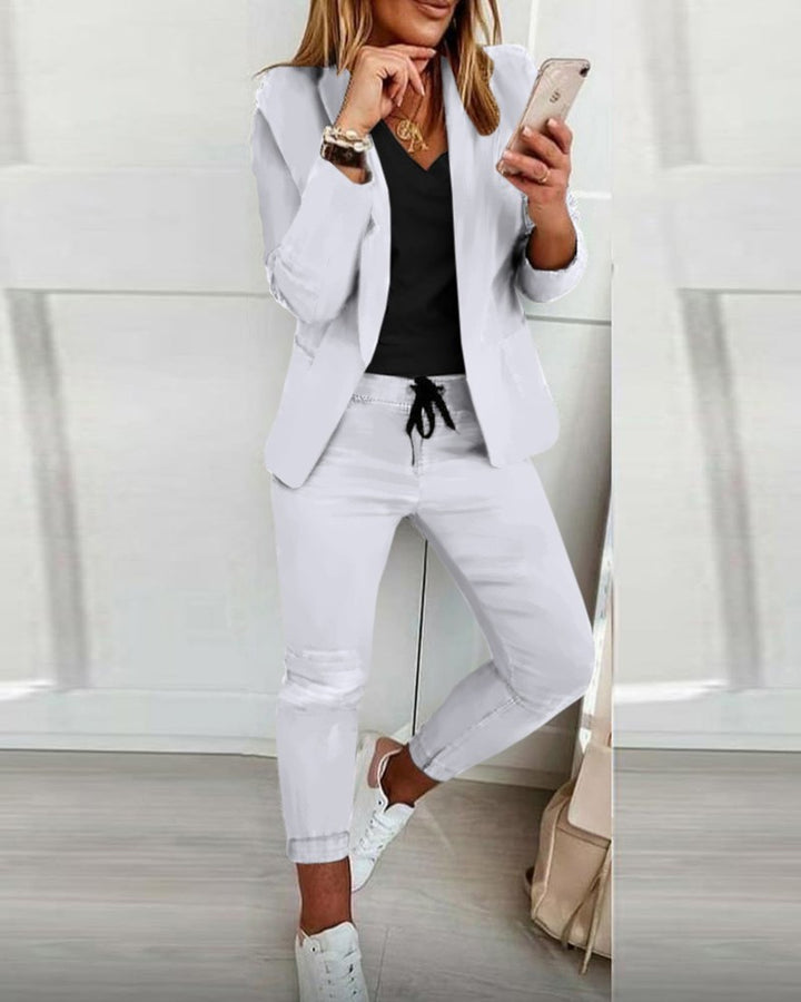 Damen Elegantes Zweiteiliges Blazer-Jogginganzug – Valéne