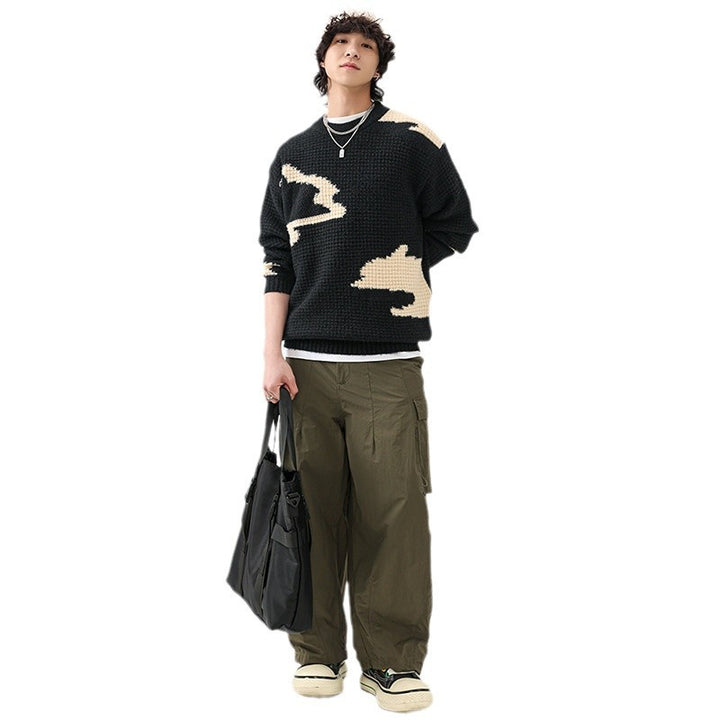 Herren Lässiger Strickpullover mit modischem Muster Echoarchiv