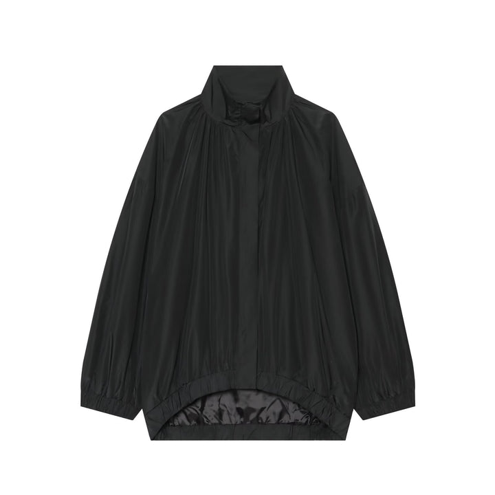 Damen Leichter Oversize Regenblouson mit hohem Funnelkragen, abgerundetem Saum und Ballonärmeln Echo Archiv