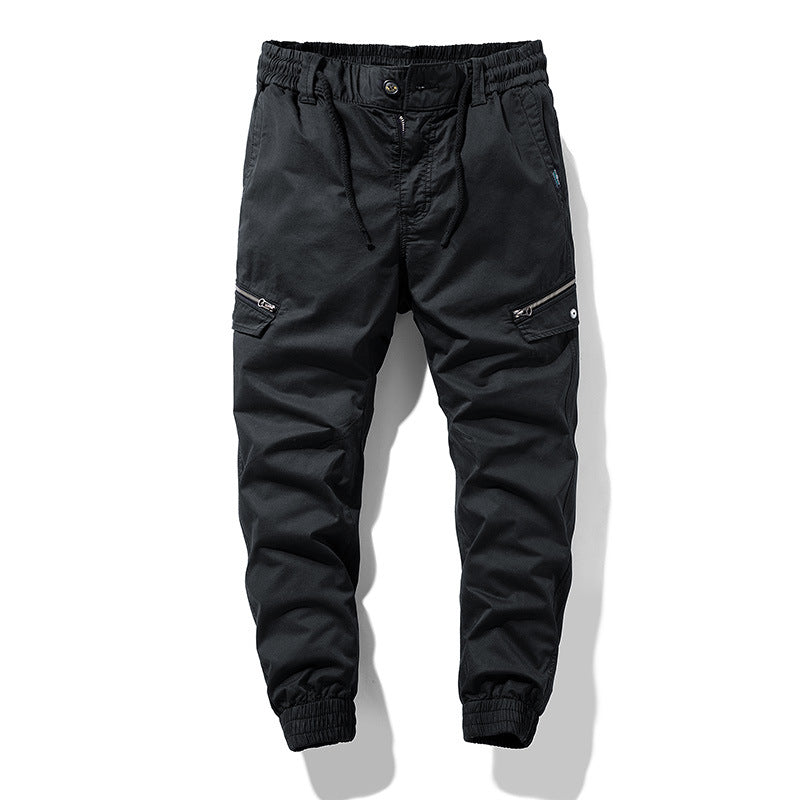 Herren Multifunktionale Cargo-Jogginghose mit Tunnelzugbund, Reißverschluss-Taschen und geripptem Knöchelbündchen Echo Archiv