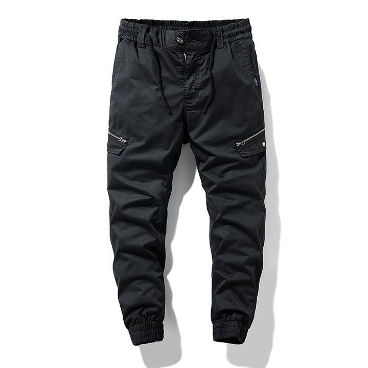 Herren Multifunktionale Cargo-Jogginghose mit Tunnelzugbund, Reißverschluss-Taschen und geripptem Knöchelbündchen Echo Archiv