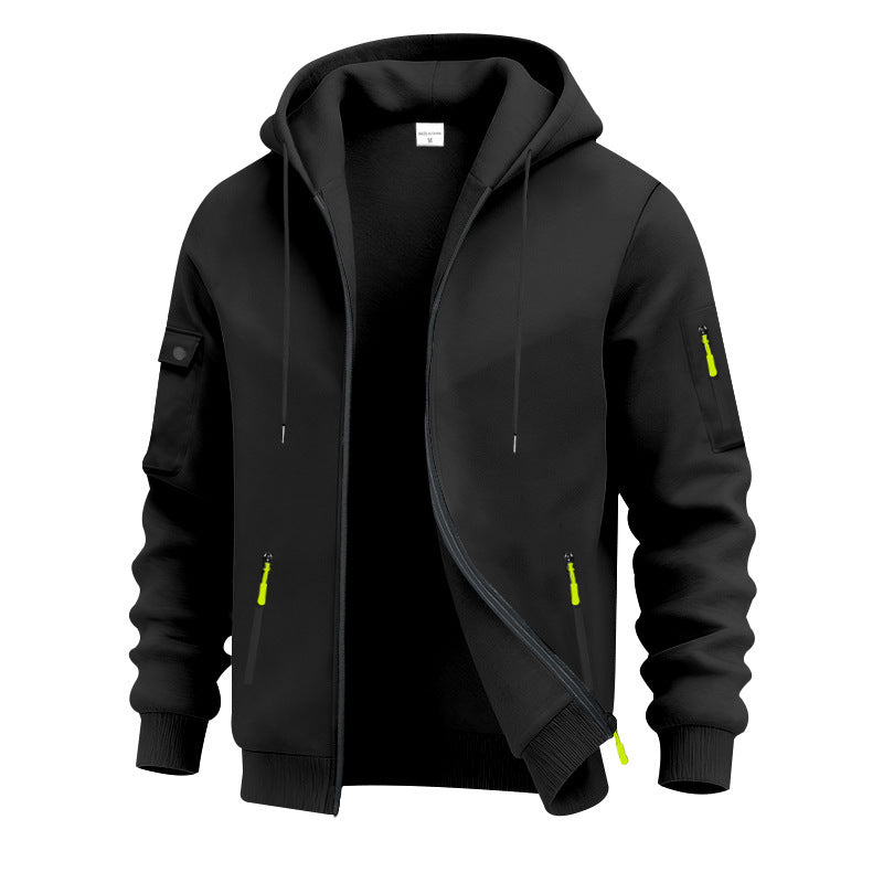 Herren funktionale Kapuzenjacke mit technischen Taschen Echoarchiv