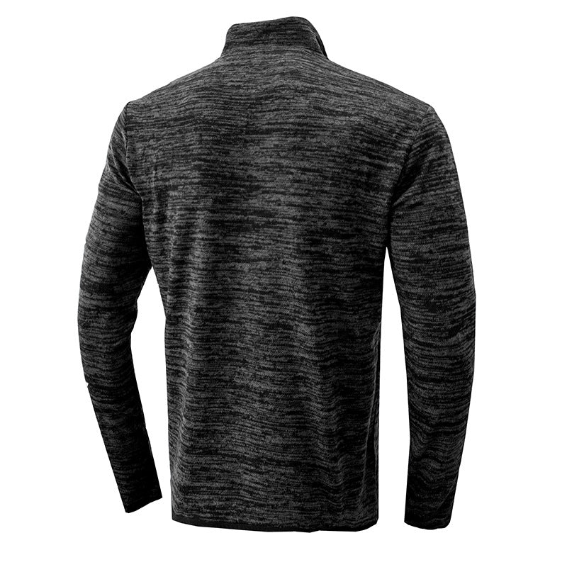 Herren Fleece-Pullover mit hohem Kragen und praktischem Reißverschluss Echoarchiv