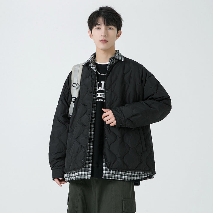 Herren Gesteppte Wende-Steppjacke mit kariertem Futter Echo Archiv