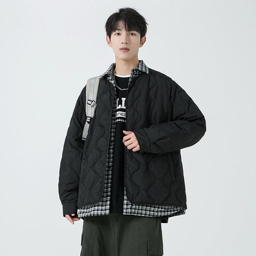 Herren Gesteppte Wende-Steppjacke mit kariertem Futter Echo Archiv