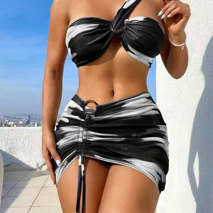 Damen Cropped Bikini-Set mit verspieltem Rüschendesign und elegantem Bindeträgersystem Echo Archiv