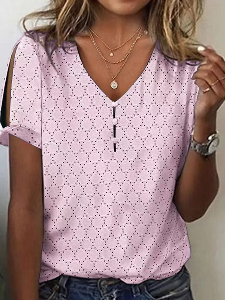 Damen Glitzernde V-Pullover Bluse Echo Archiv