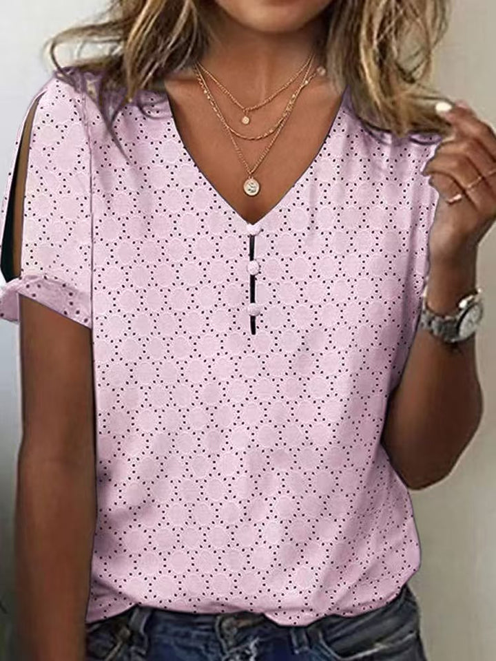 Damen Glitzernde V-Pullover Bluse Echo Archiv