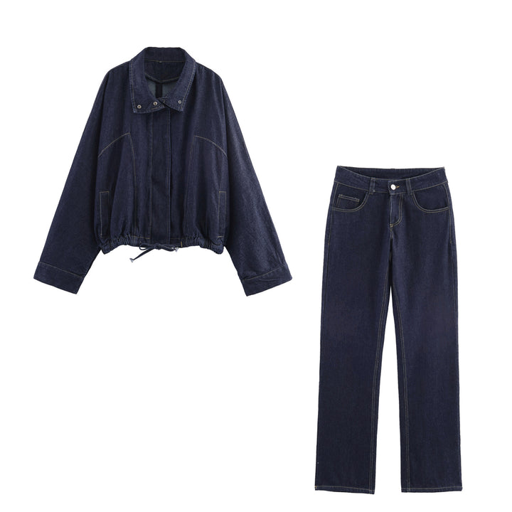 Damen 20+ hochtaillierte geradegeschnittene Jeans mit Clean-Denim und Kontrastnähten Echo Archiv