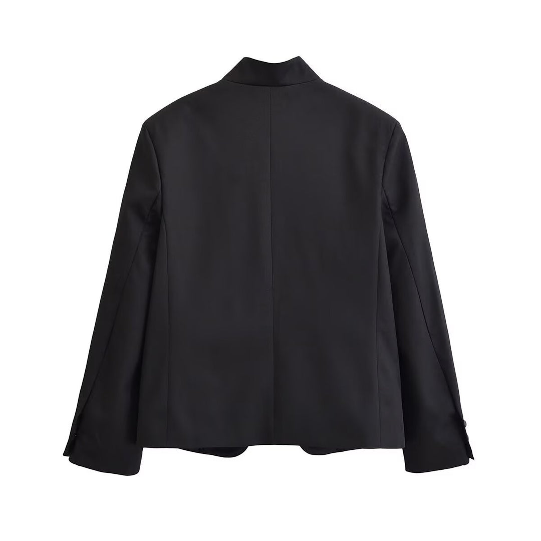 Damen Kurzblazer mit Stehkragen und asymmetrischer Knopfleiste Echo Archiv